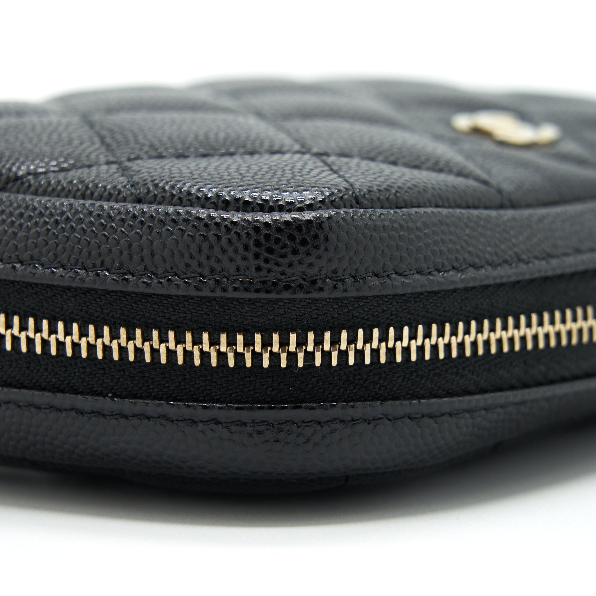 Chanel Small Zipper Vanity Pouch Caviar Black L