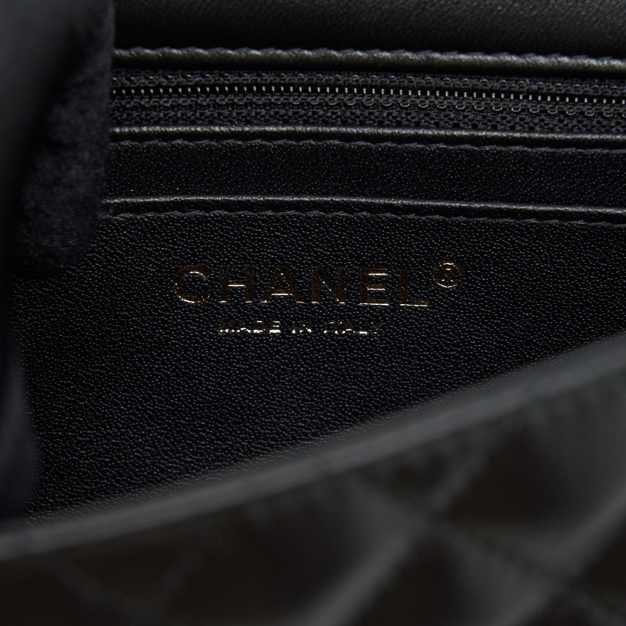 Chanel Mini Square Flap Bag Lambskin Black L