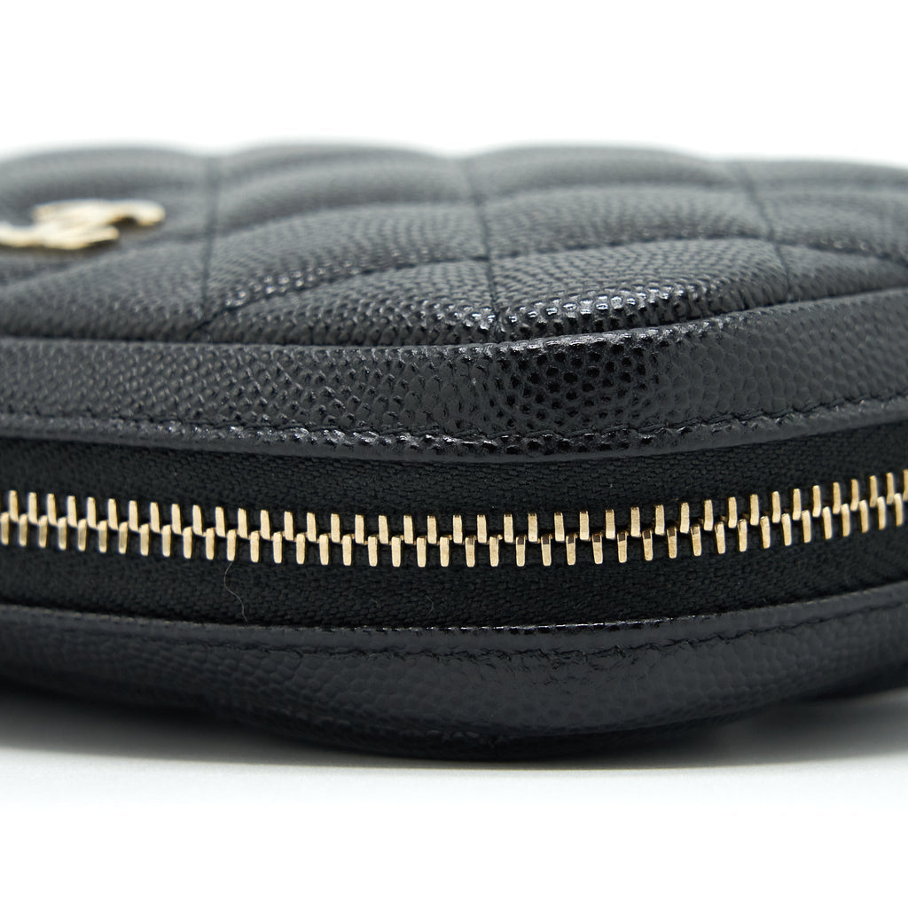 Chanel Small Zipper Vanity Pouch Caviar Black L