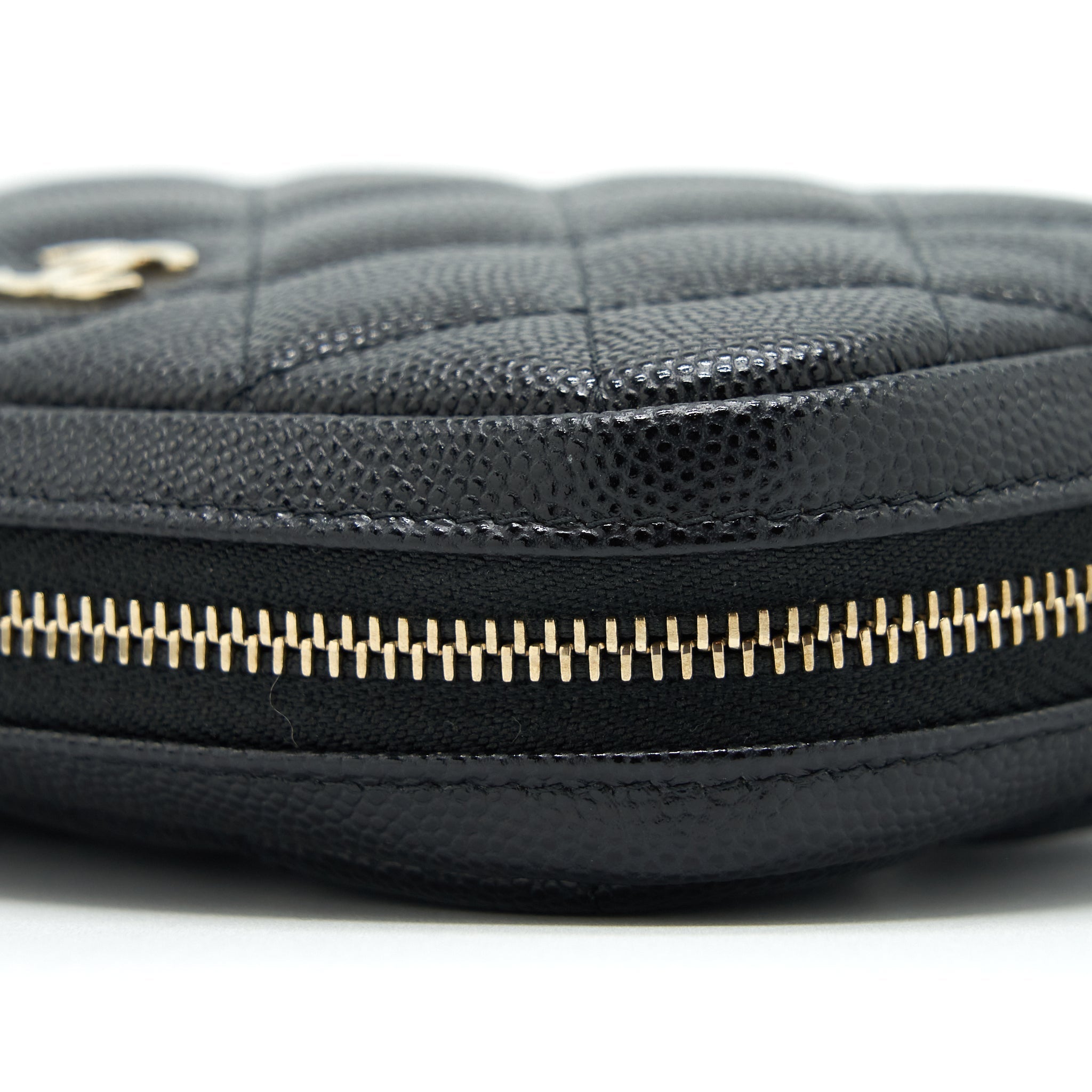 Chanel Small Zipper Vanity Pouch Caviar Black L