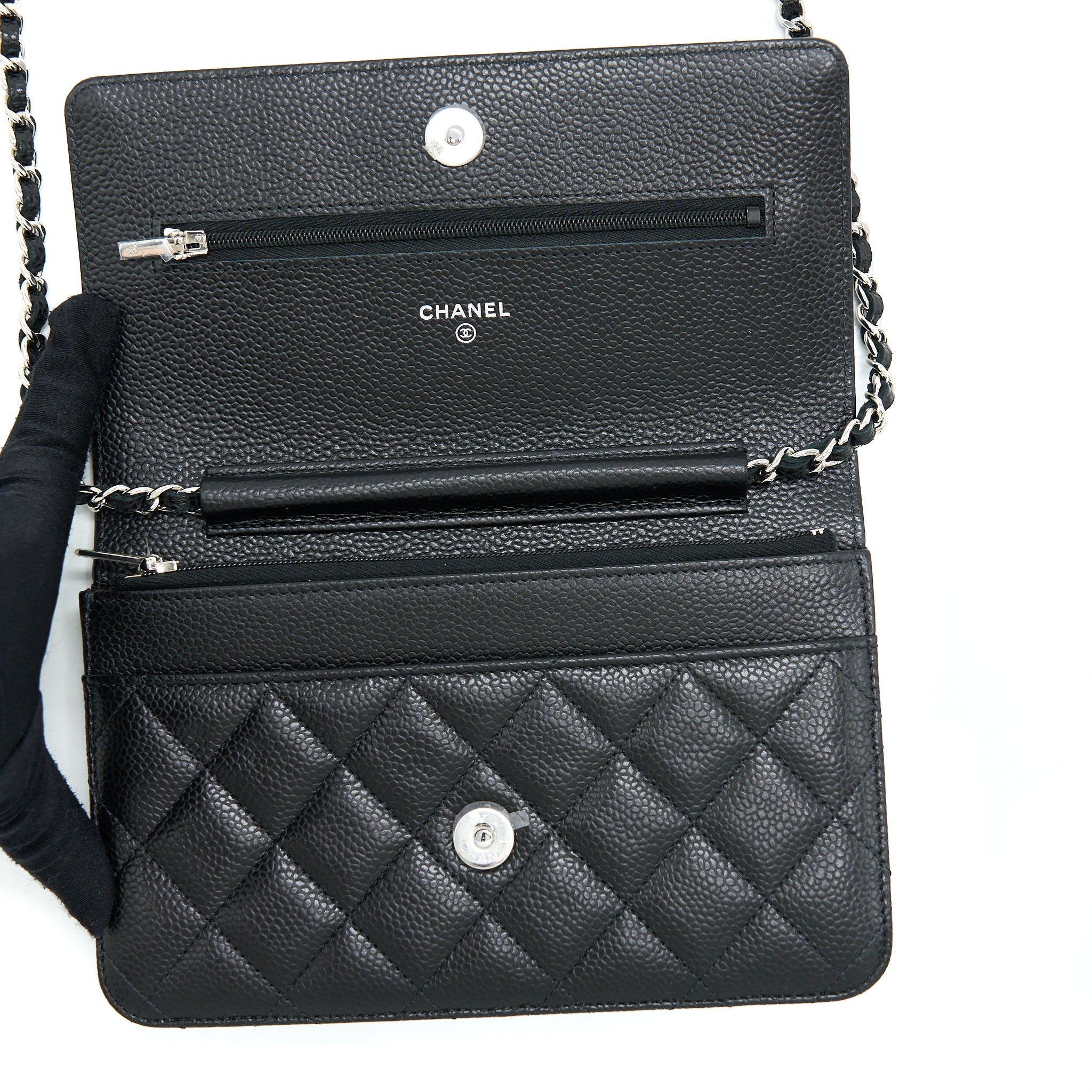 Chanel Classic Wallet On Chain Caviar Black