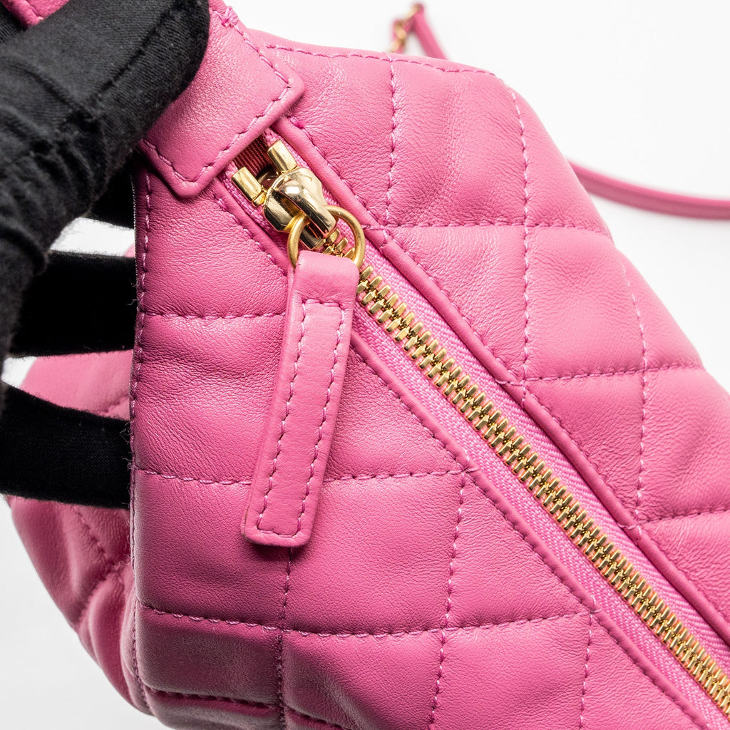 Chanel 20S Small Quilted hobo bag Lambskin Pink