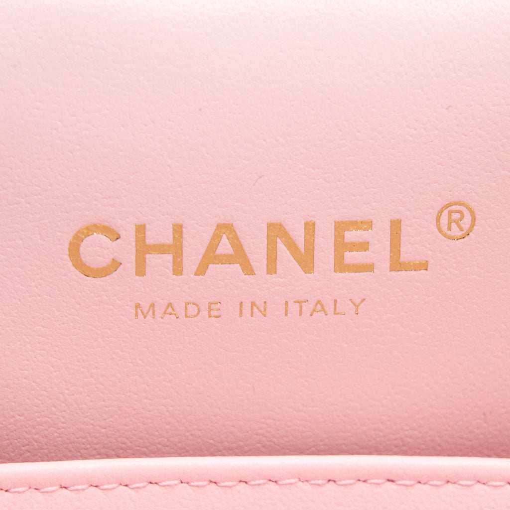 Chanel 22S Top Handle Vanity Bag Caviar Light Pink L (Microchip)
