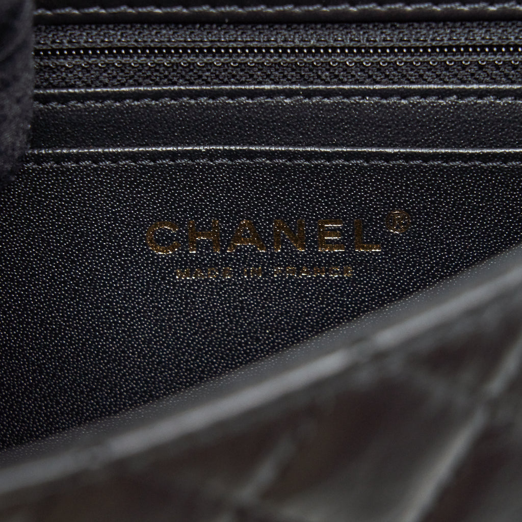 Chanel Mini 2.55 Reissue Flap Bag Aged Calfskin Black Brushed