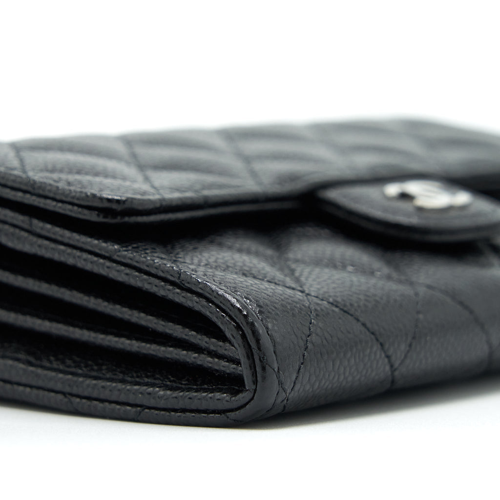 Chanel Flap Wallet Caviar Black
