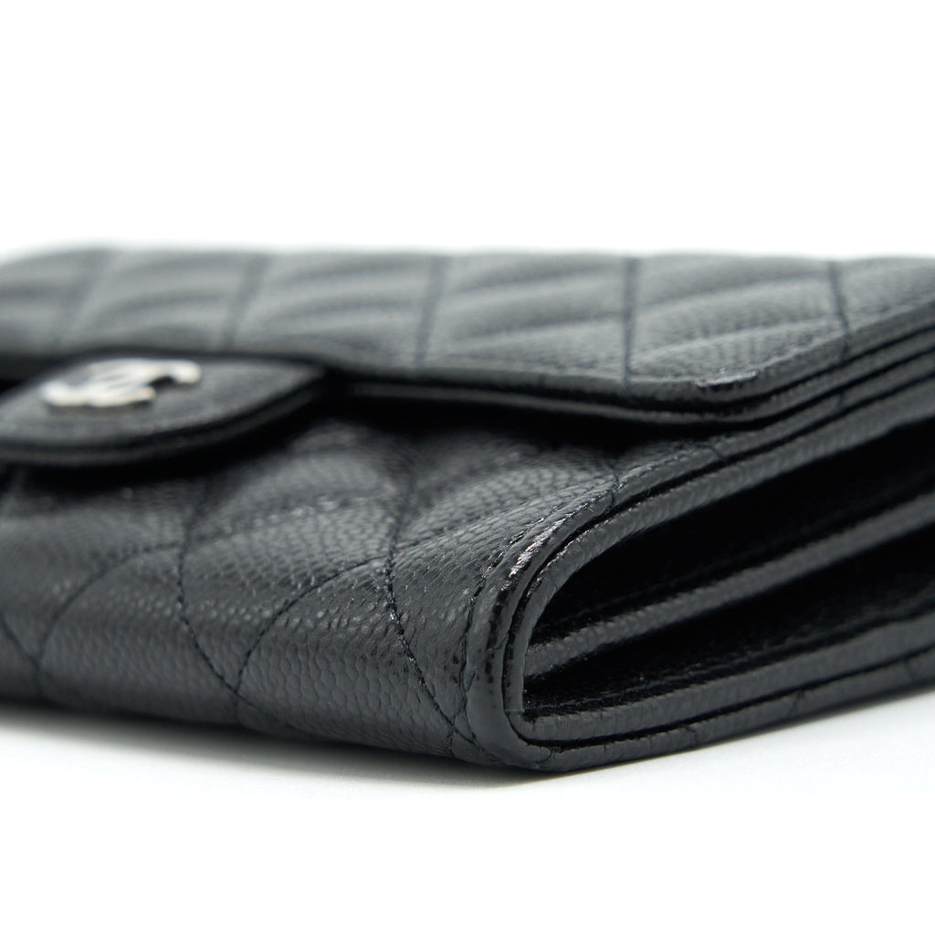Chanel Flap Wallet Caviar Black