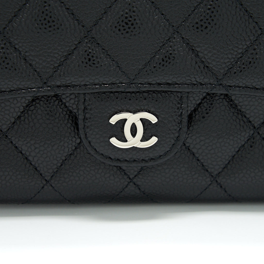 Chanel Flap Wallet Caviar Black