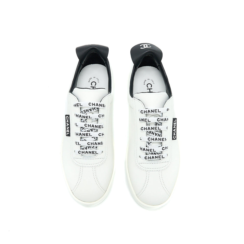 Chanel Size 37 Sneaker Letter Shoelace Calfskin Multicolour