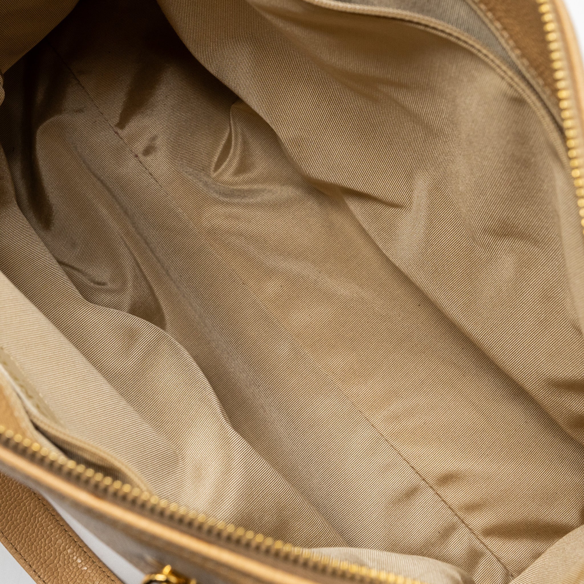 Chanel Vintage Tote Bag Caviar Beige