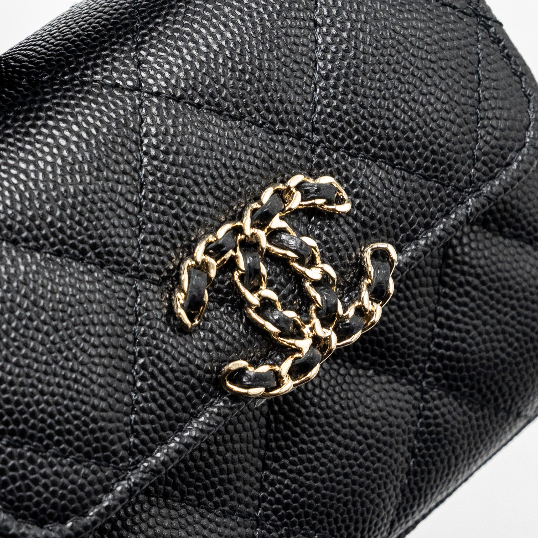 Chanel Mini Top Handle Flap Bag Caviar Black L (Microchip)