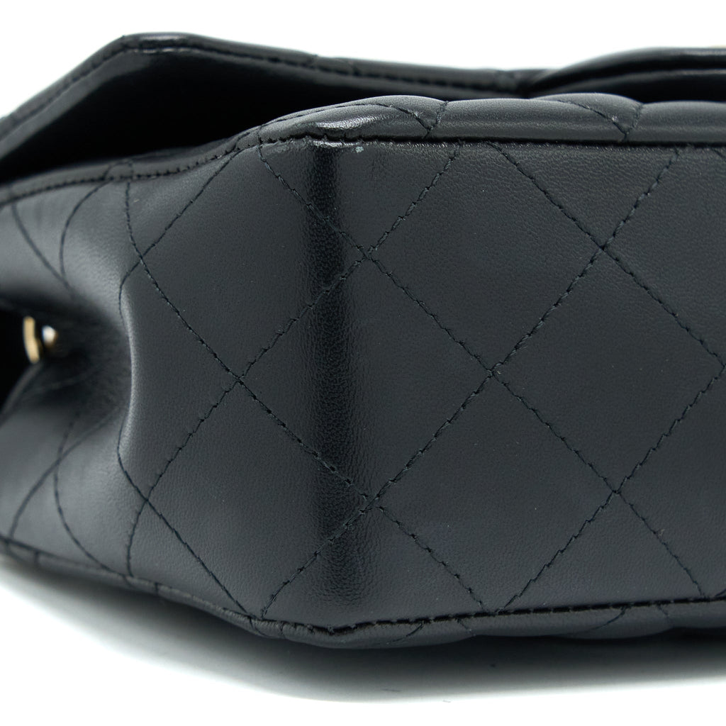 Chanel Mini Rectangular with Coco Bag Charm Limited Edition Lambskin Black L