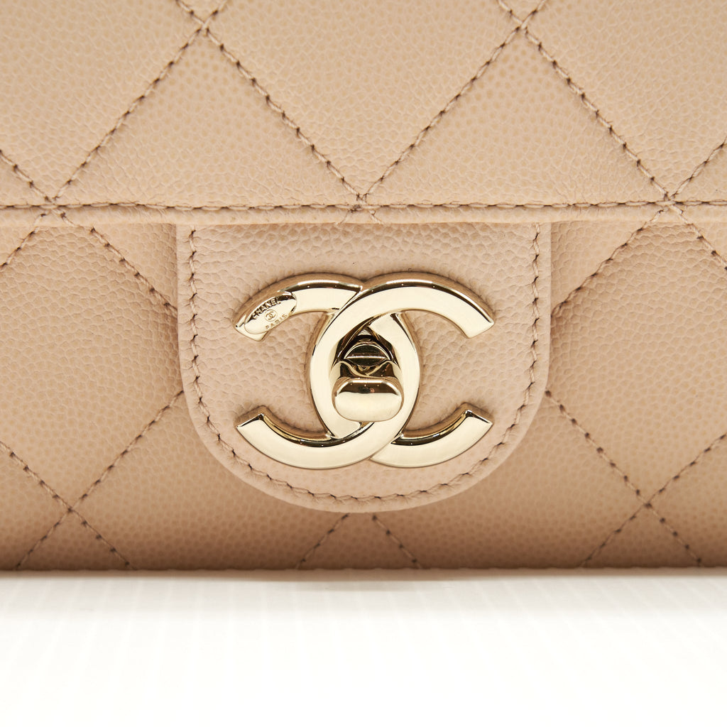 Chanel 21K Crossbody Bag Caviar Light Beige L