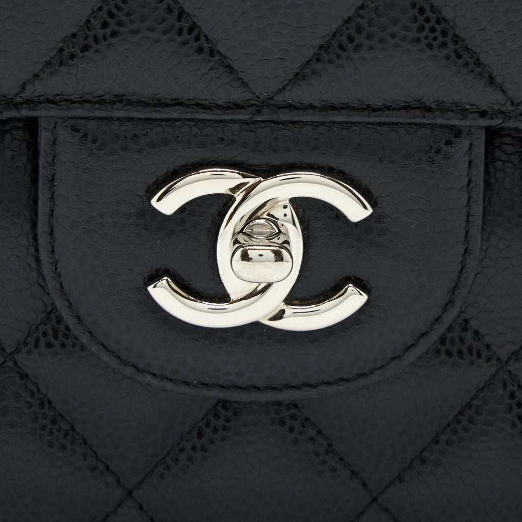 Chanel Classic Jumbo Double Flap Bag Caviar Black