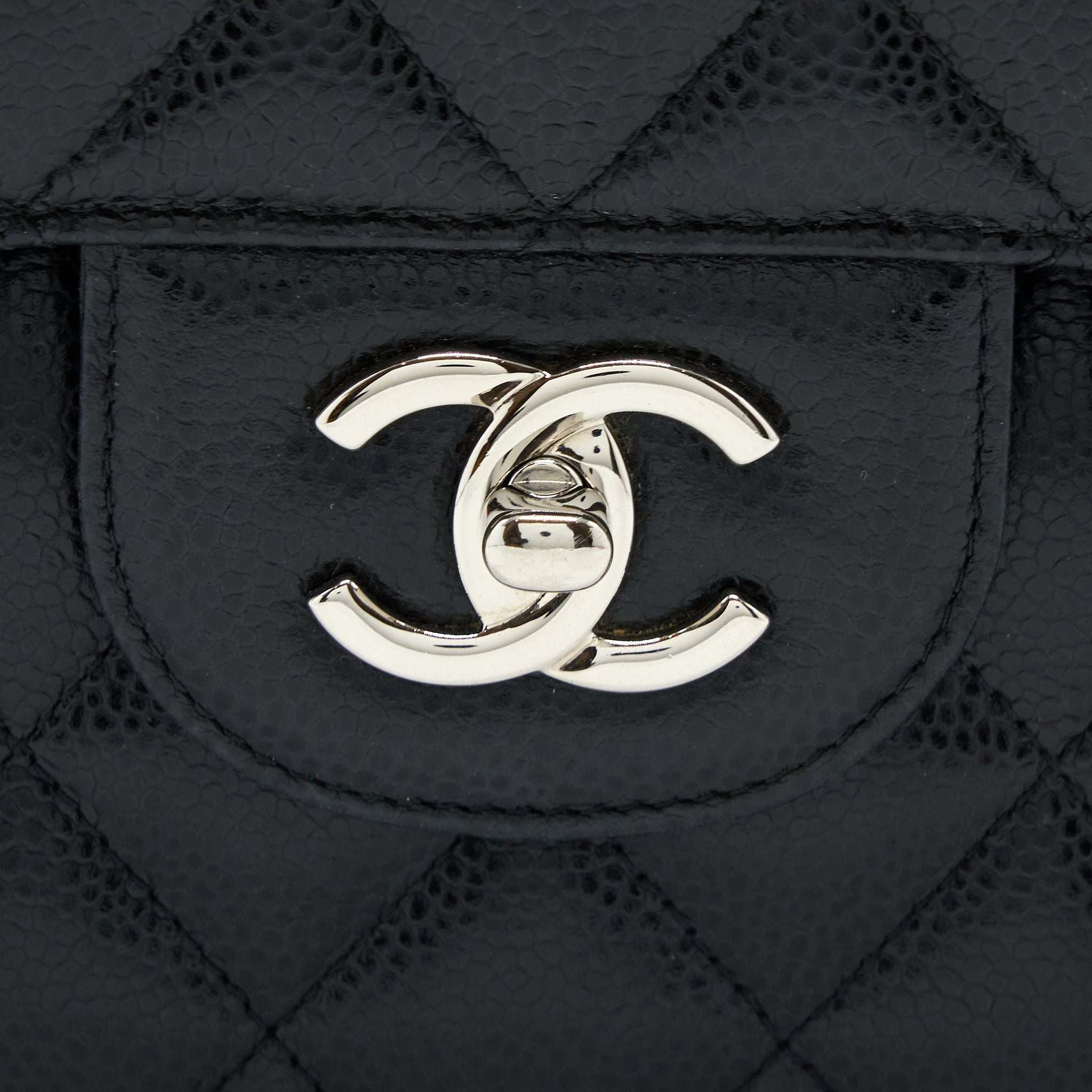 Chanel Classic Jumbo Double Flap Bag Caviar Black