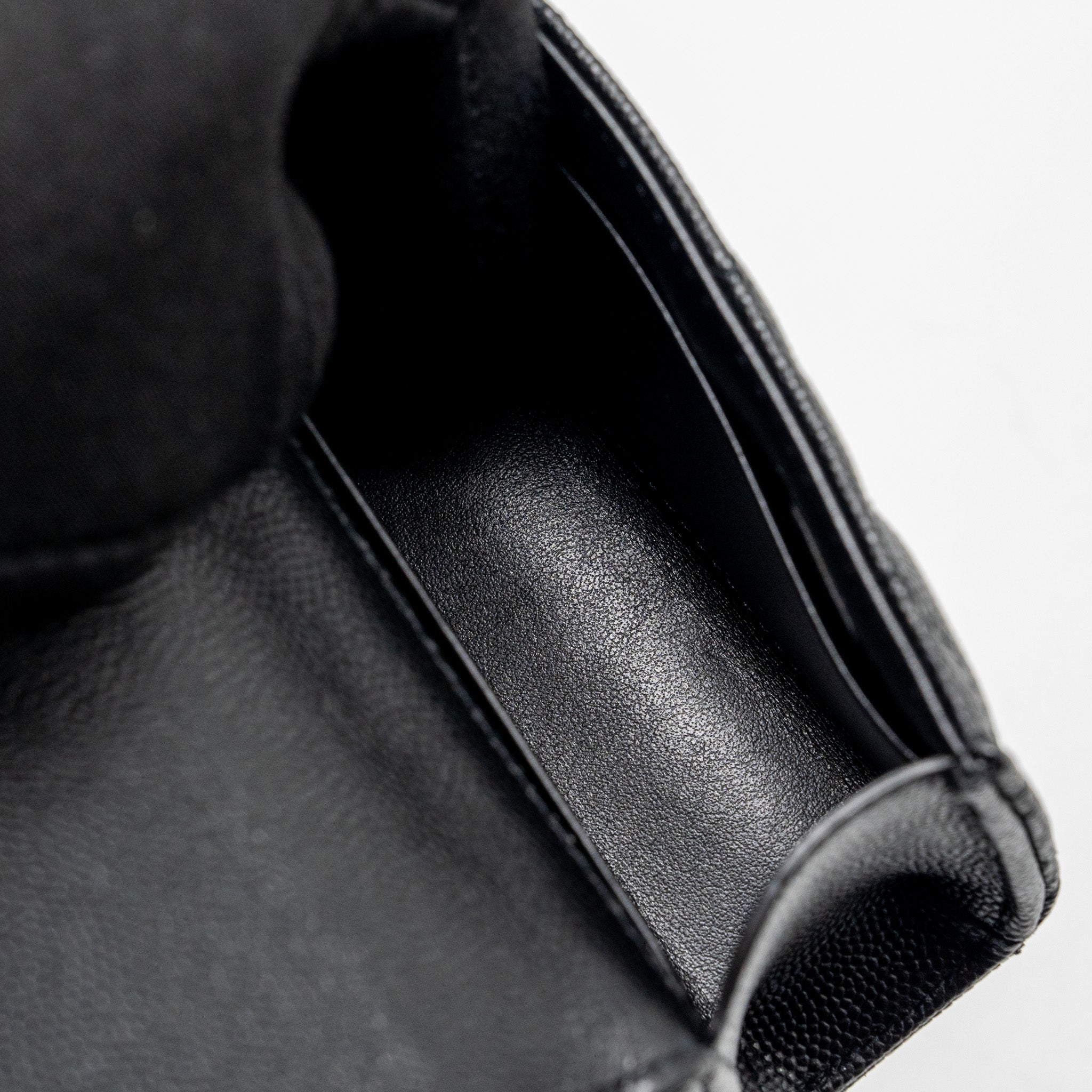 Chanel Mini Top Handle Flap Bag Caviar Black L (Microchip)