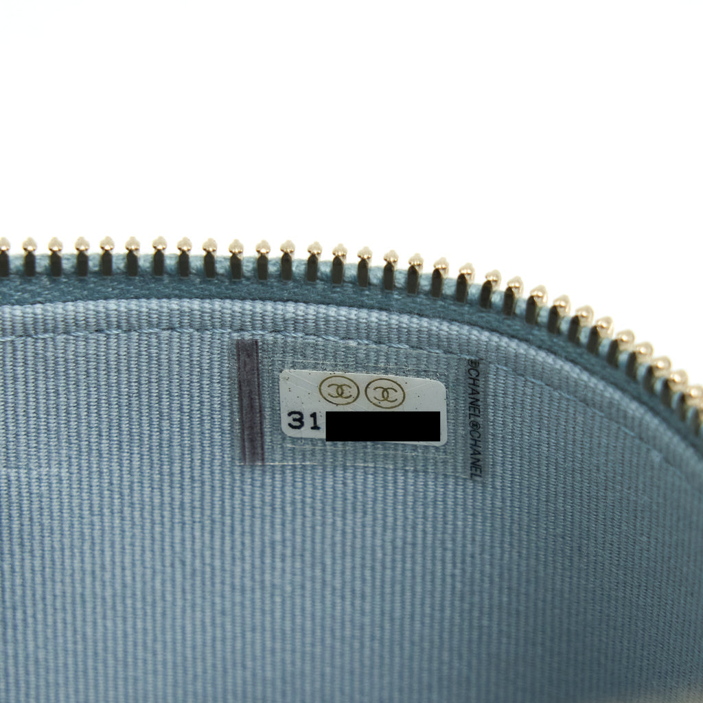 Chanel 22S Mini Top Handle Vanity Case Lambskin Light Blue L