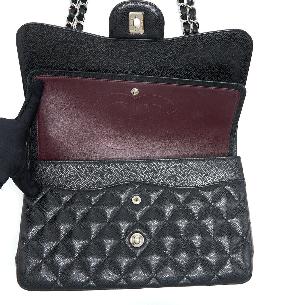 Chanel Classic Jumbo Double Flap Bag Caviar Black
