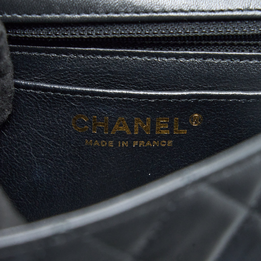 Chanel Mini Rectangular with Coco Bag Charm Limited Edition Lambskin Black L