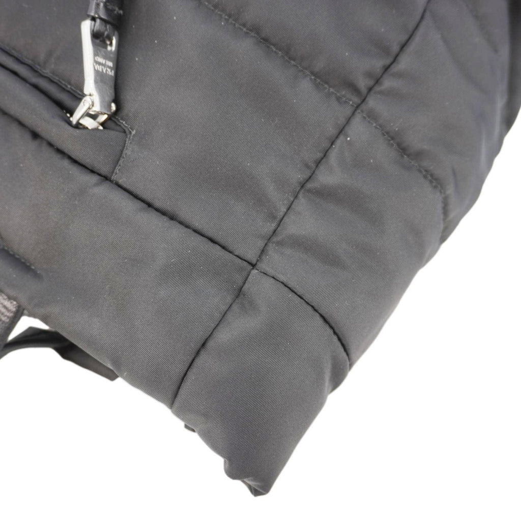 PRADA Tessuto Bomber Nylon Shopping Tote Bag Black