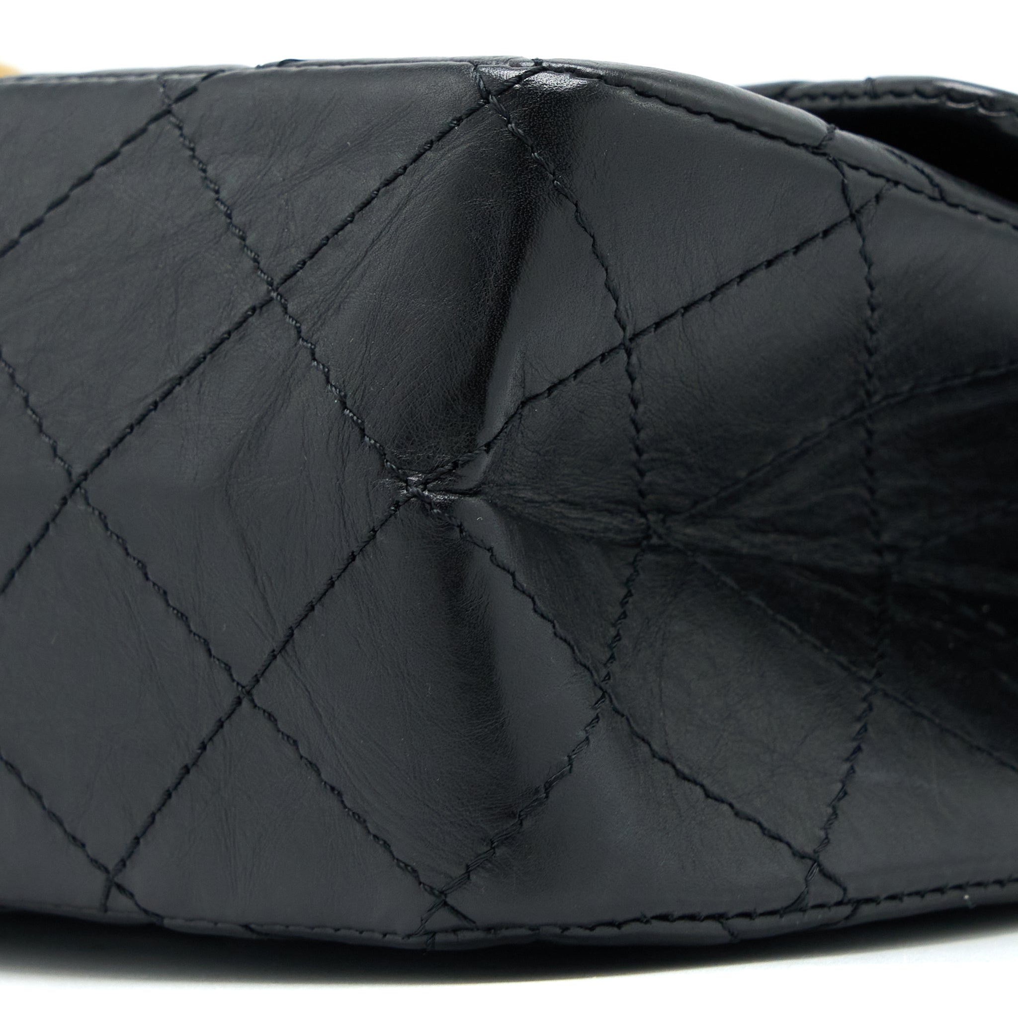 Chanel 2.55 227 Reissue Flap Bag Aged Calfskin Black
