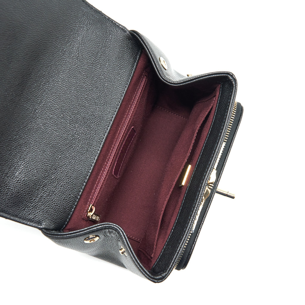 Chanel Small Business Affinity Caviar Black L