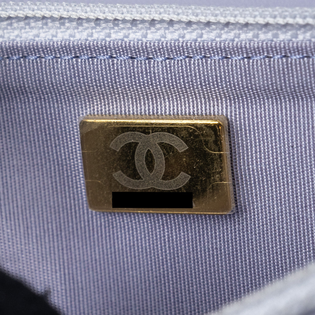 Chanel boy wallet on chain caviar lialic / light purple L (microchip)