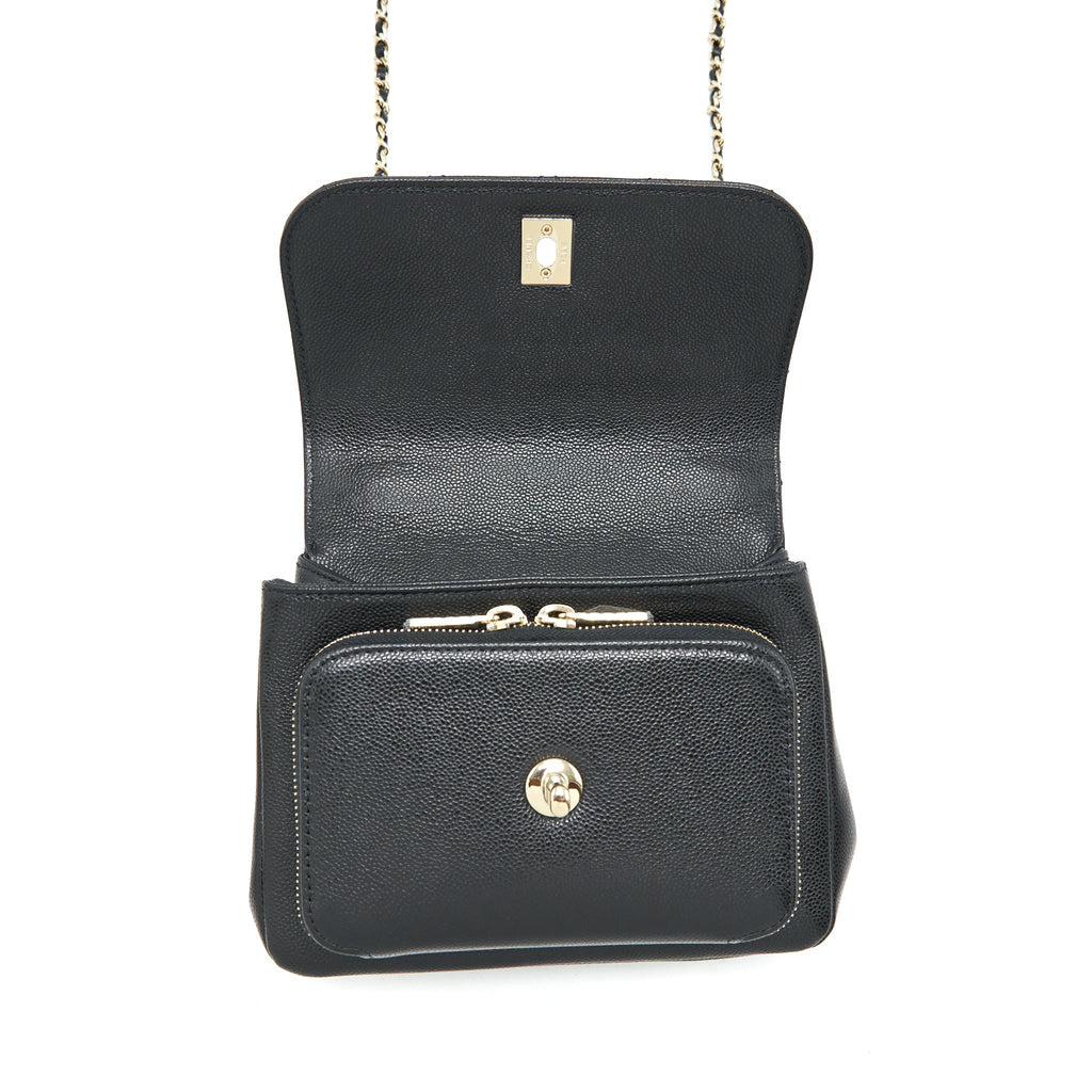 Chanel Small Business Affinity Caviar Black L