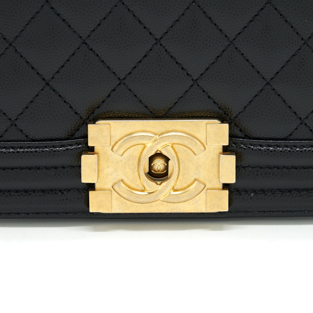 Chanel Small Boy Bag Caviar Black