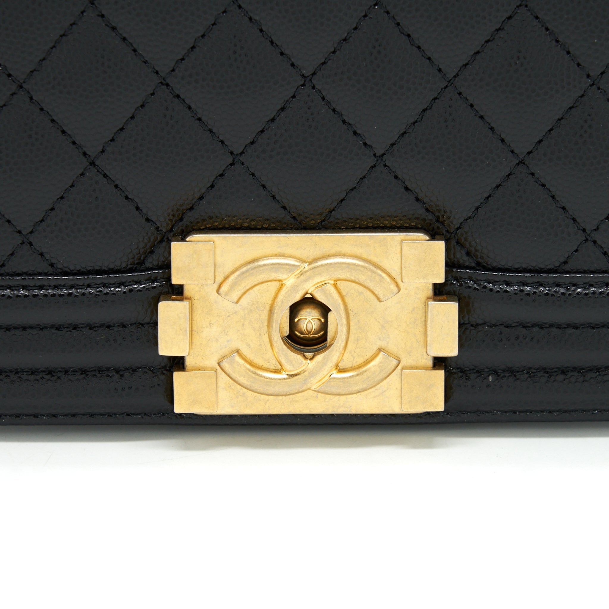 Chanel Small Boy Bag Caviar Black