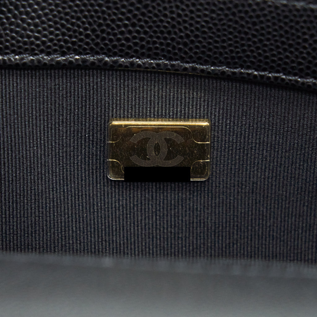 Chanel Small Boy Bag Caviar Black
