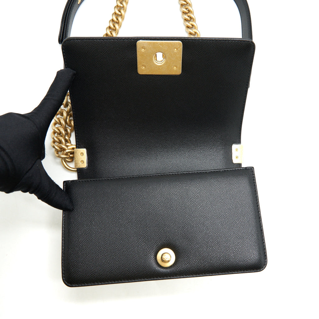 Chanel Small Boy Bag Caviar Black