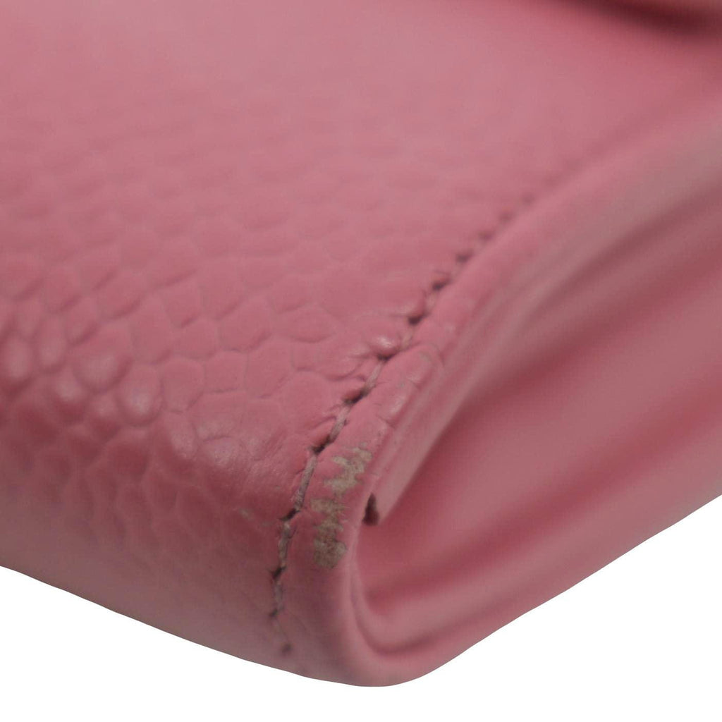 CHANEL Timeless CC Flap Caviar Leather Wallet Pink