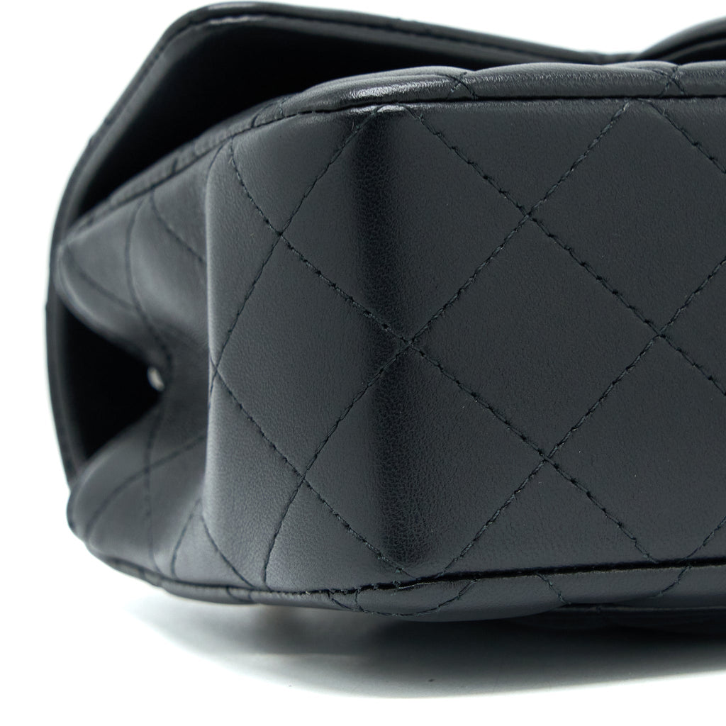 Chanel Top Handle Mini Rectangular Flap Bag Lambskin Black L (Microchip)