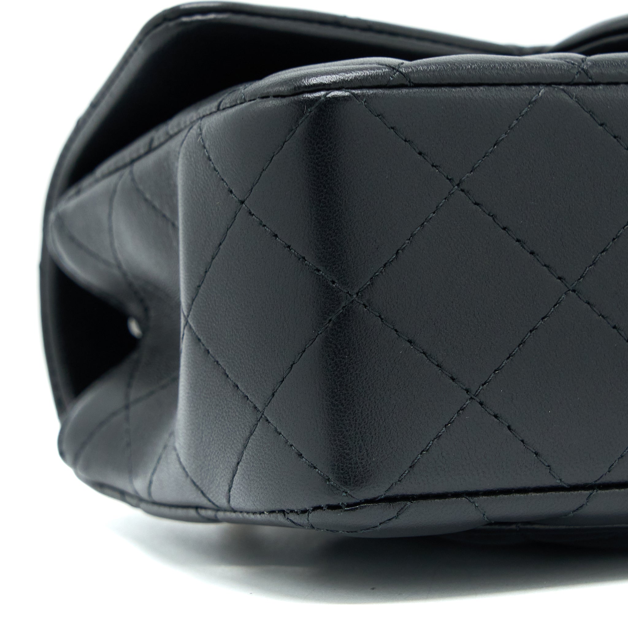 Chanel Top Handle Mini Rectangular Flap Bag Lambskin Black L (Microchip)