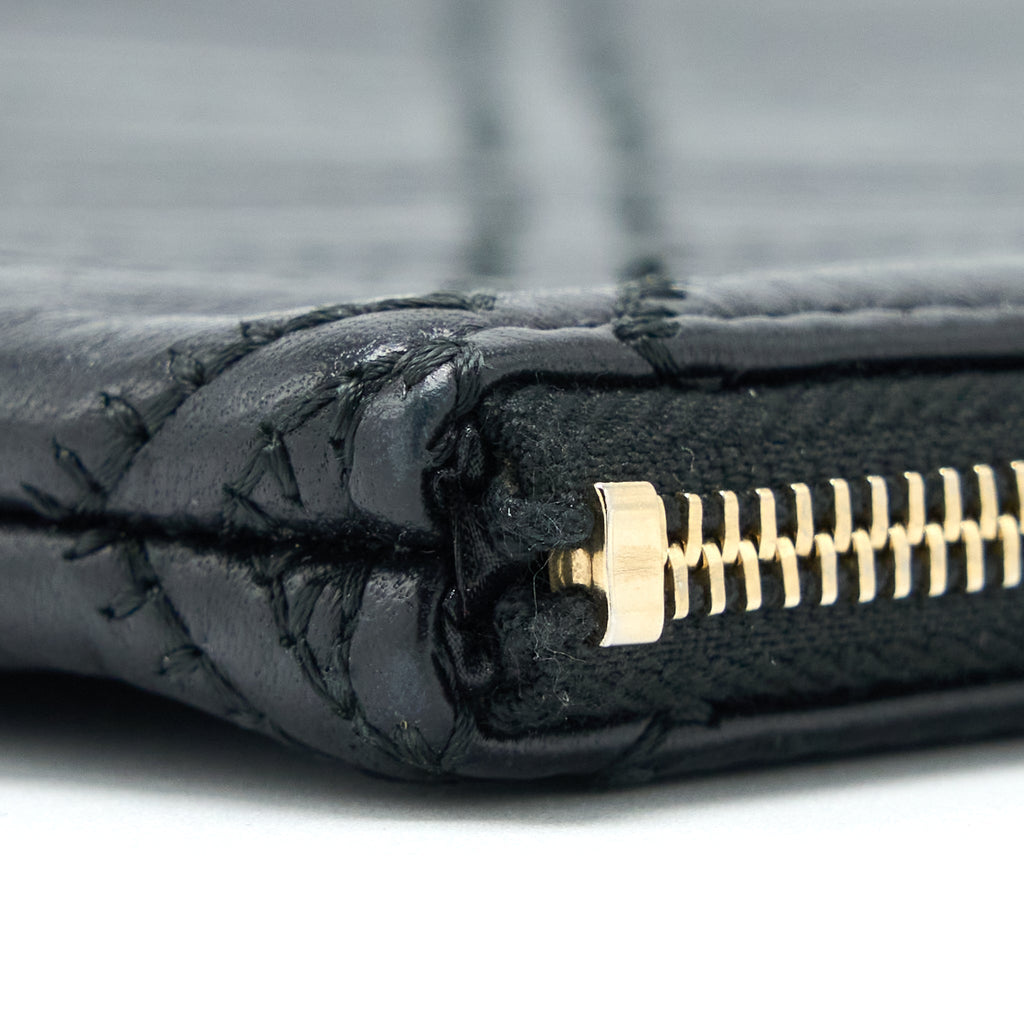 Chanel Quilted Pouch with Tassel Black L