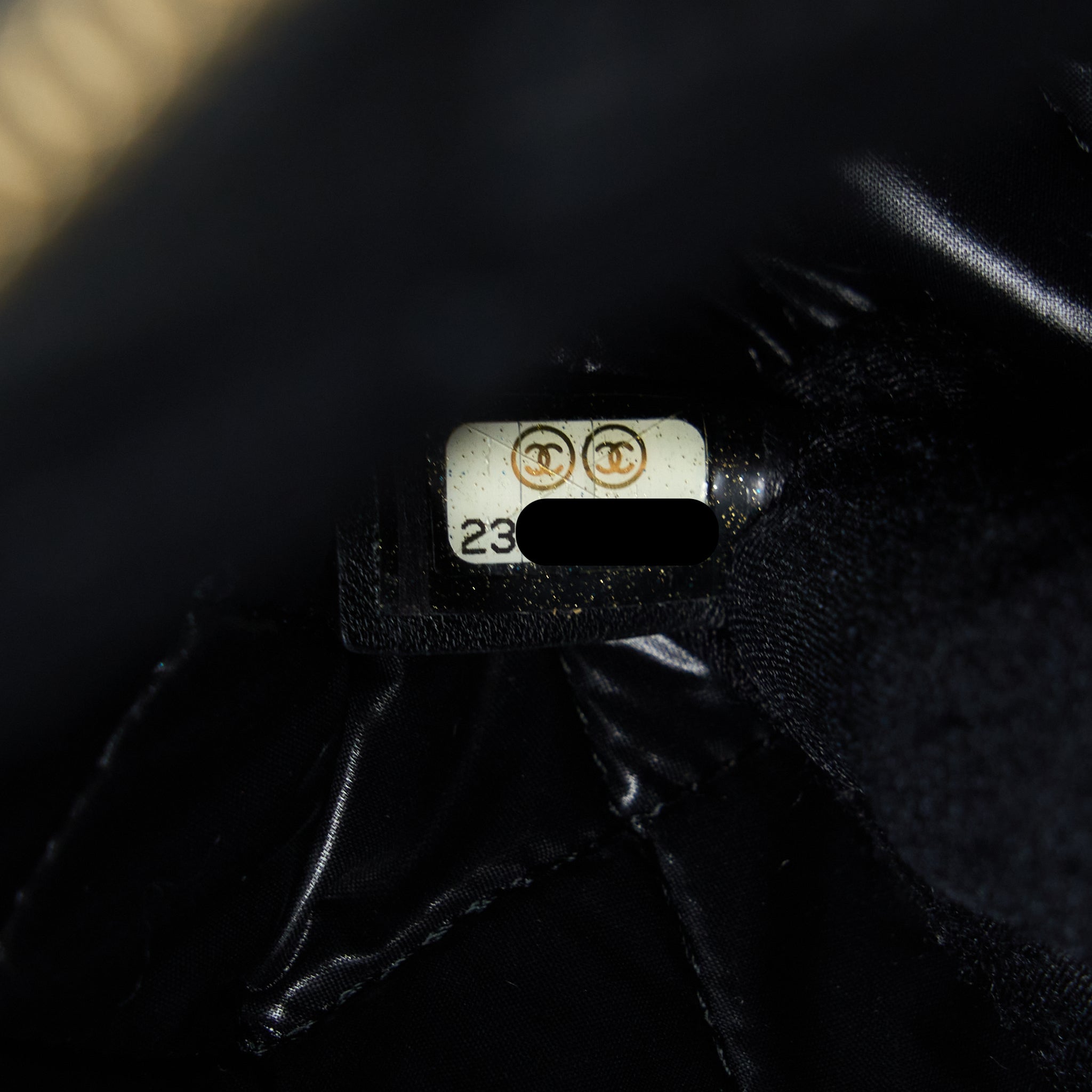 Chanel Quilted Pouch with Tassel Black L