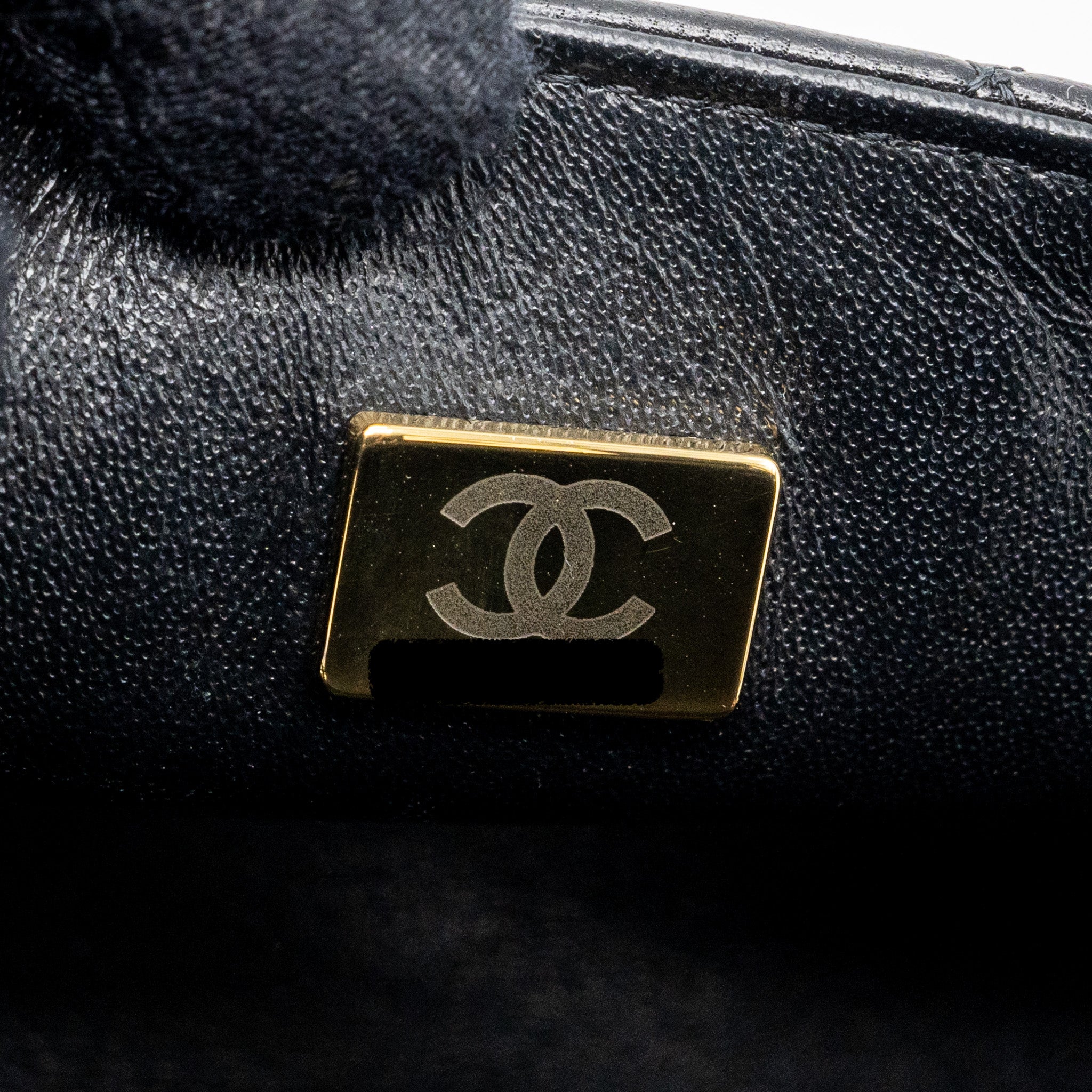 CHANEL MINI RECTANGULAR FLAP BAG LAMBSKIN BLACK L (MICROCHIP)