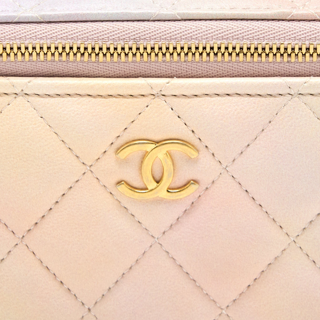 Chanel 22p Top Handle Long Vanity Case Lambskin Multicolour