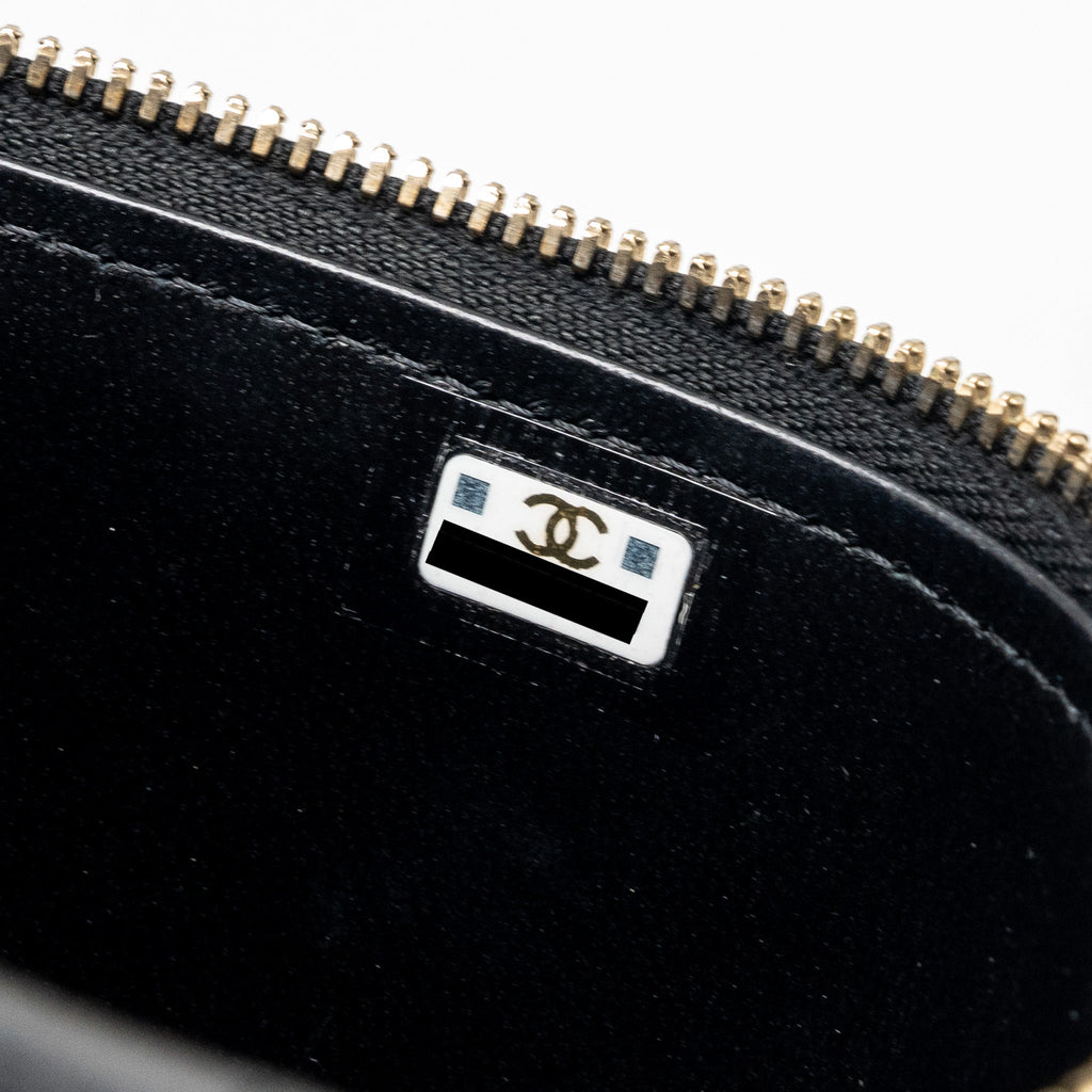 Chanel Top Handle Mini Vanity Case with Chain Lambskin Black  (Microchip)