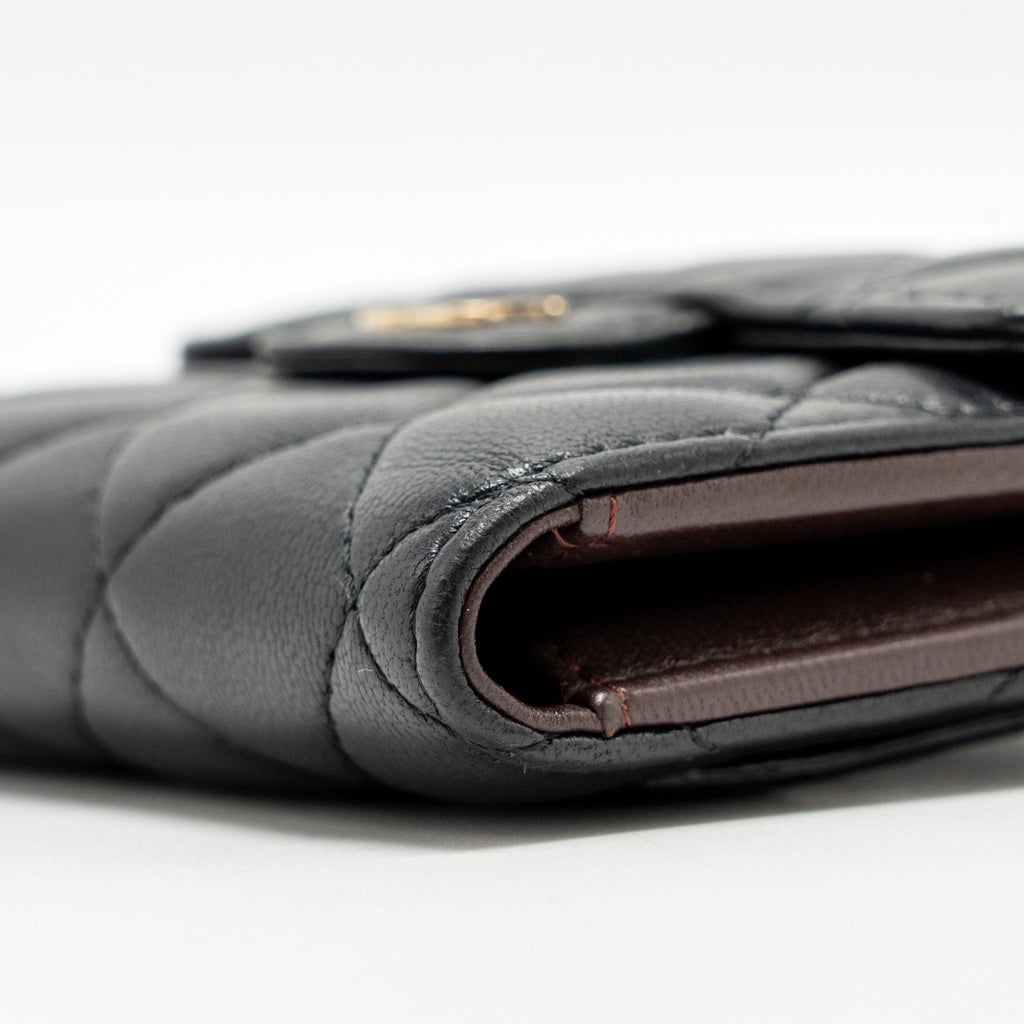 Chanel Classic Small Flap Wallet Lambskin Black L