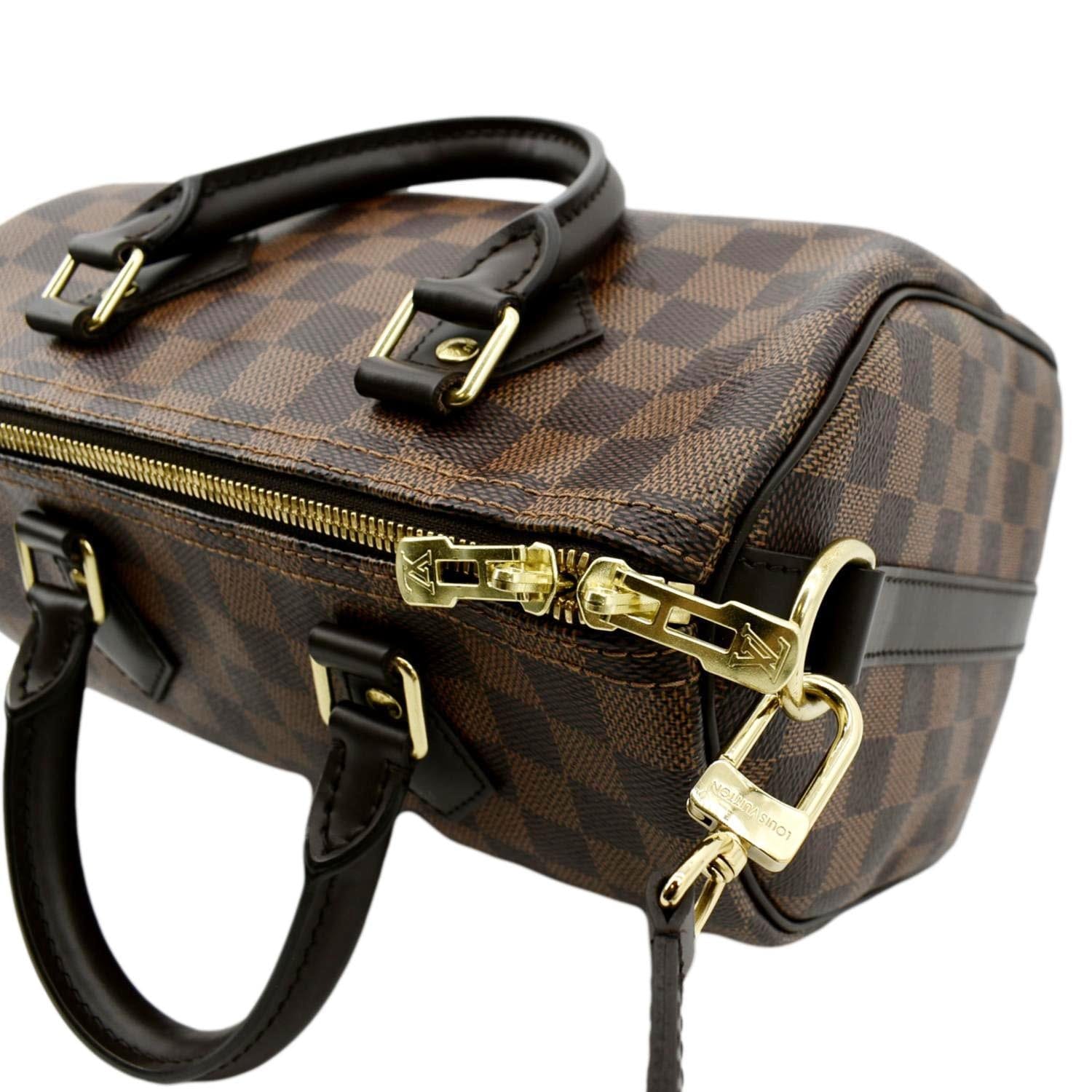 LOUIS VUITTON Speedy 25 Bandouliere Damier Ebene Shoulder Bag Brown