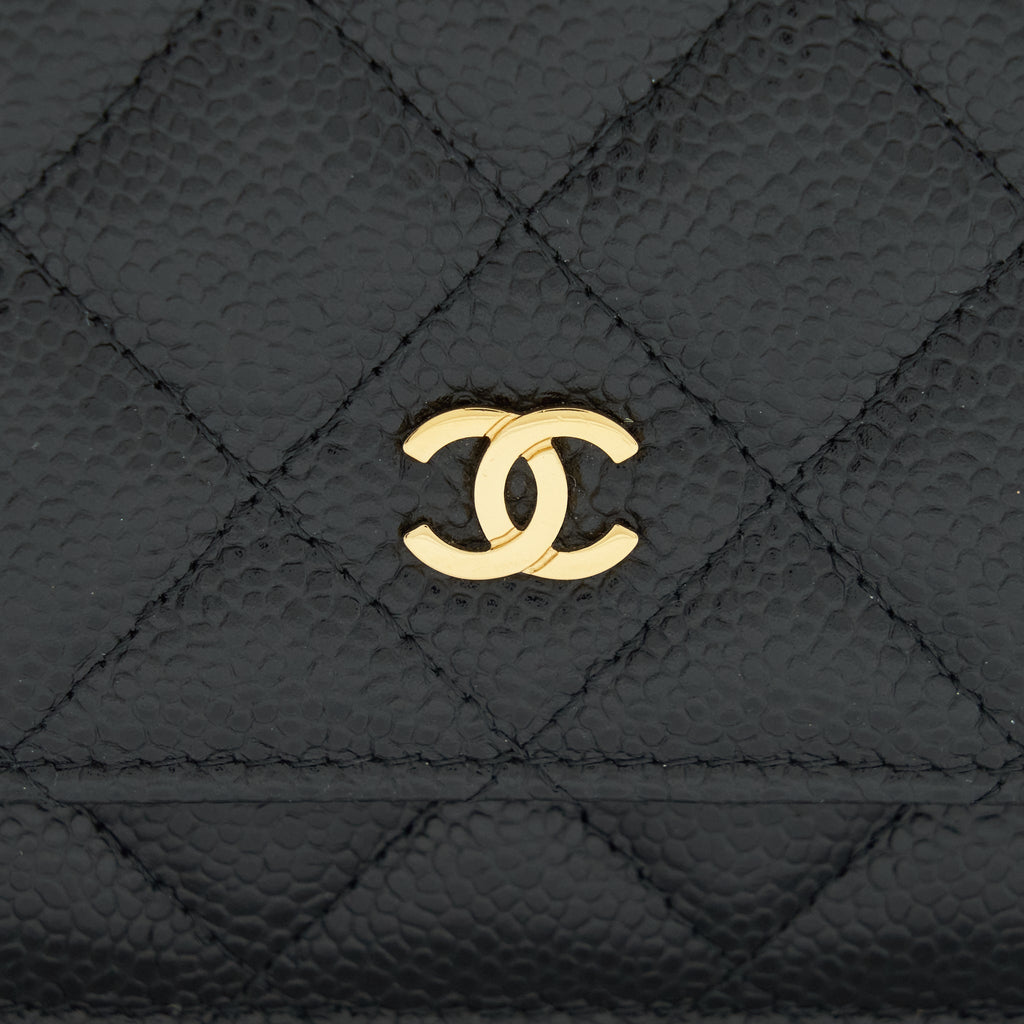 Chanel Classic Wallet On Chain Caviar Black