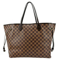 LOUIS VUITTON Neverfull GM Damier Ebene Tote Shoulder Bag Brown