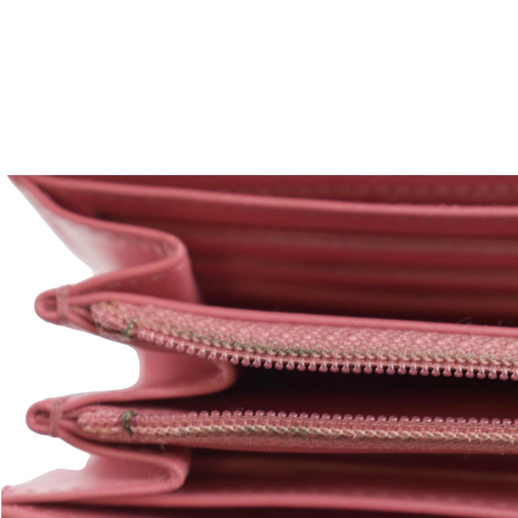 CHANEL Timeless CC Flap Caviar Leather Wallet Pink