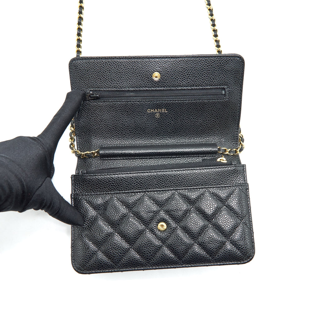 Chanel Classic Wallet On Chain Caviar Black