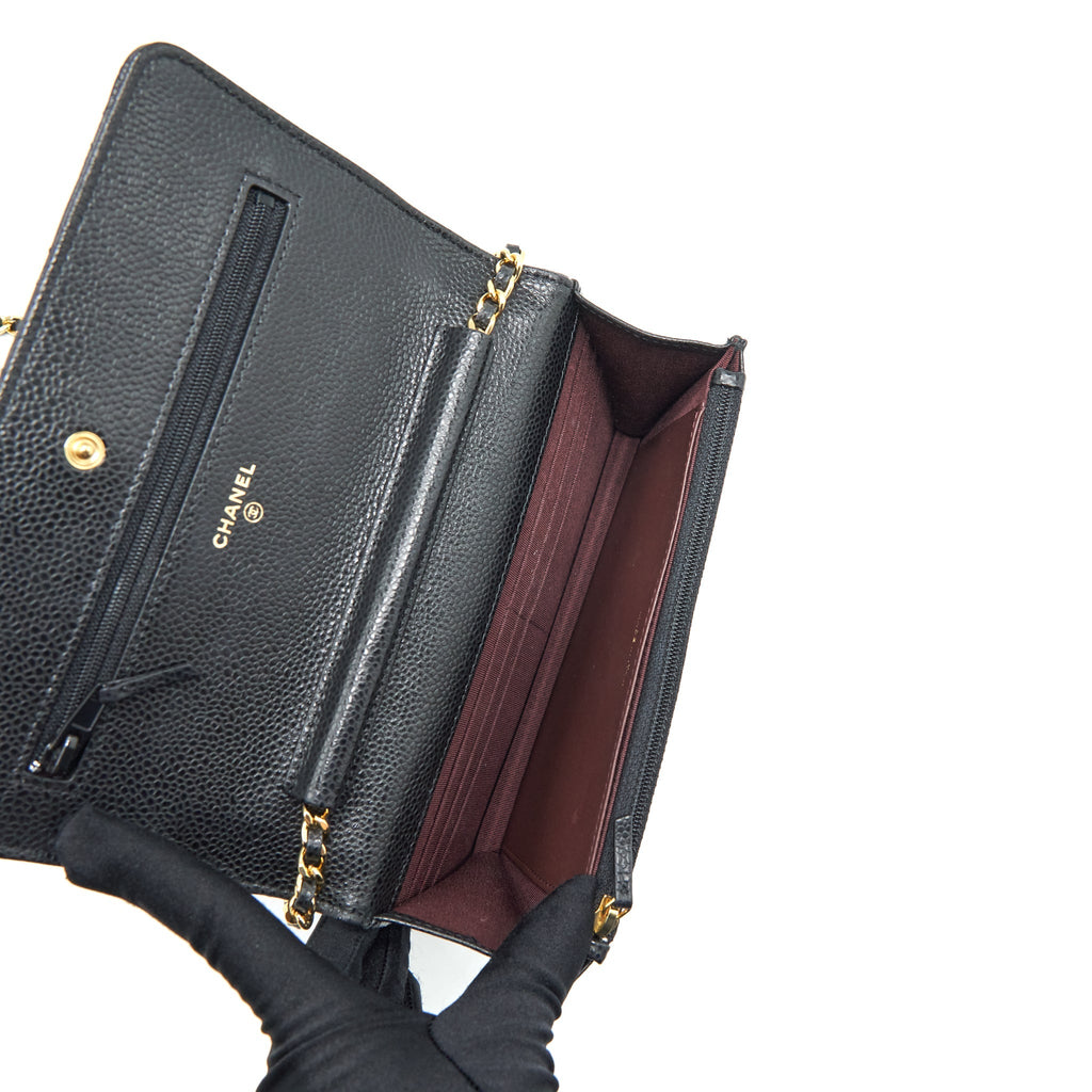 Chanel Classic Wallet On Chain Caviar Black