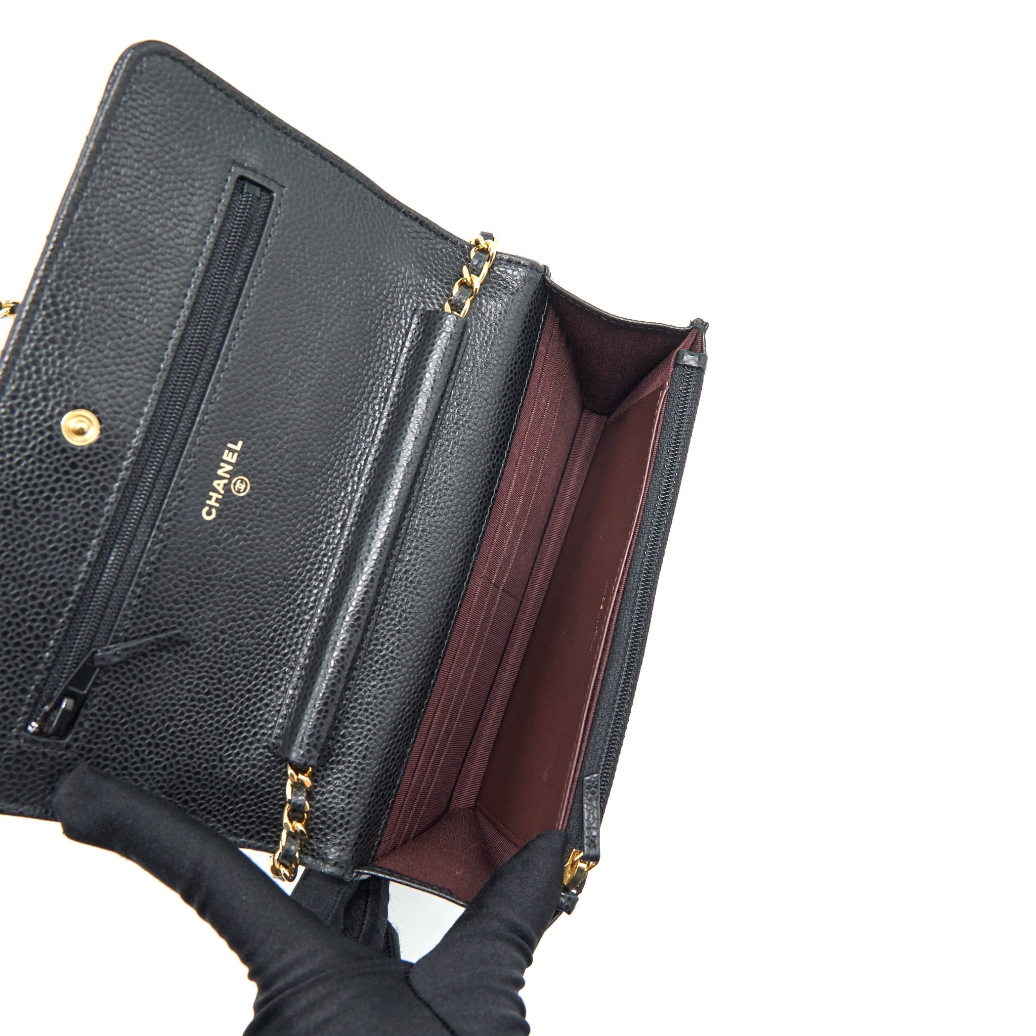 Chanel Classic Wallet On Chain Caviar Black