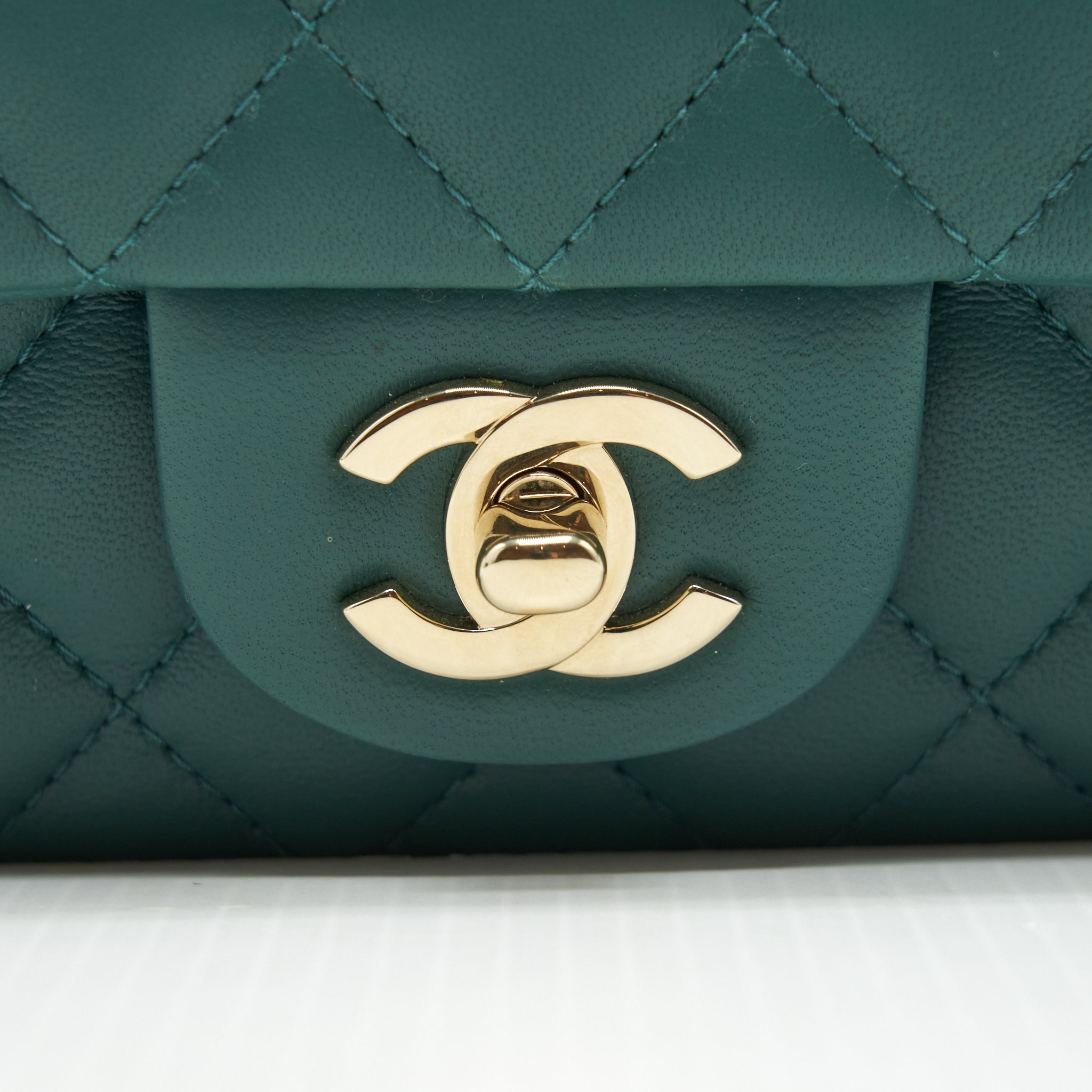 Chanel 21A Mini Rectangular Flap Bag Lambskin Light green L