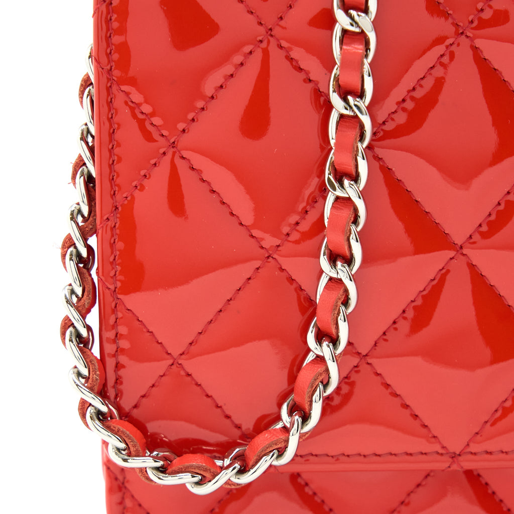 Chanel Classic Wallet On Chain Patent Red