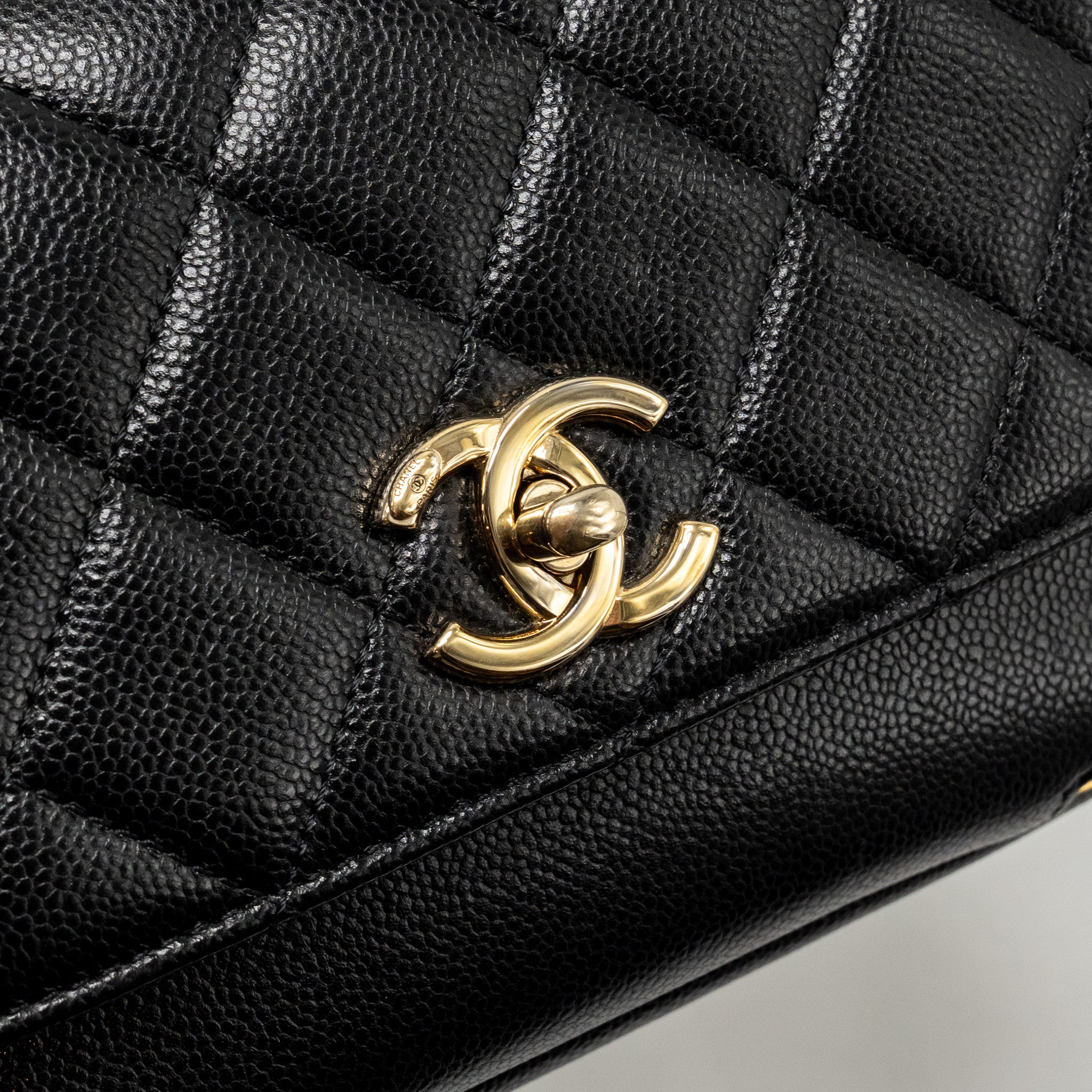 Chanel Small Business Affinity Caviar Black L